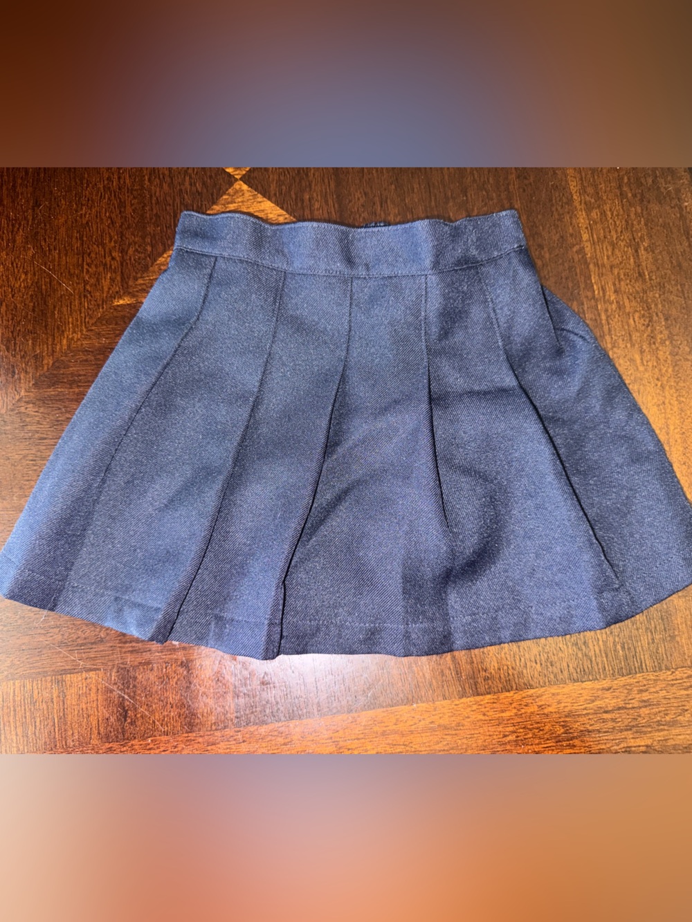 Navy Pleated girls Skirt